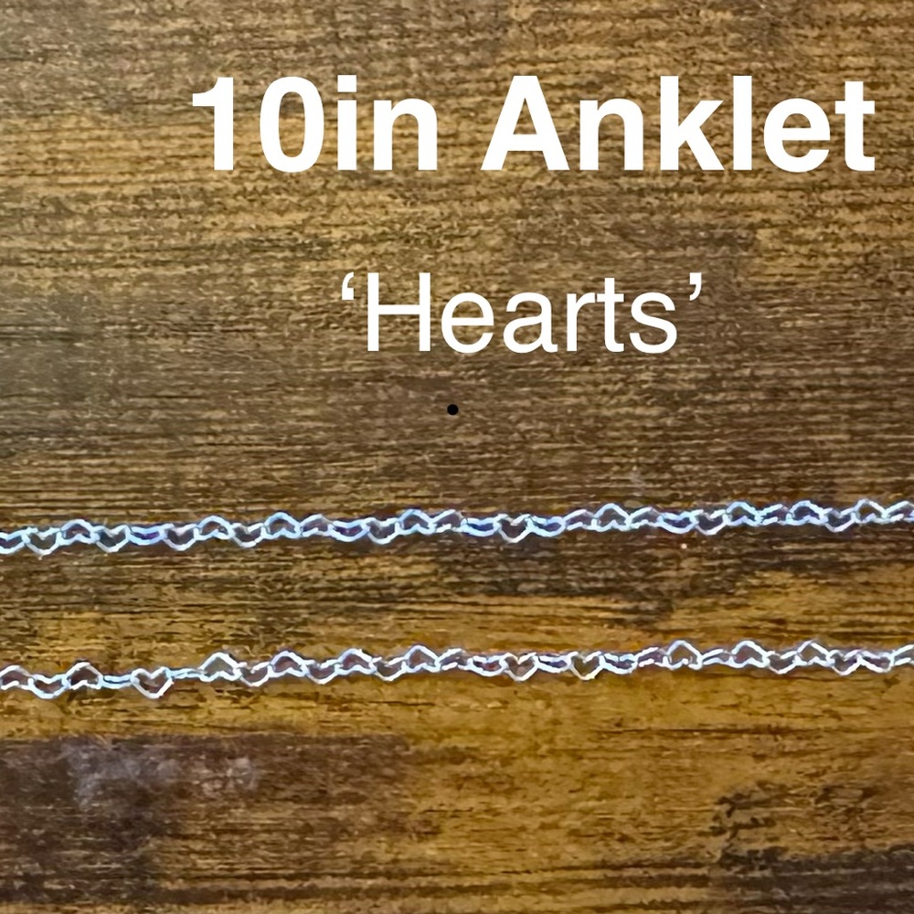 Delicate Sterling Silver Heart Anklet